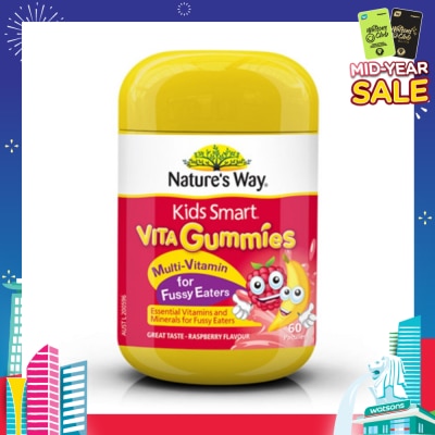 NATURES WAY Kids Smart Vita Gummies Multi-Vitamin Fussy Eaters 60S