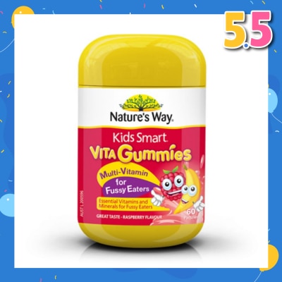 NATURES WAY Kids Smart Vita Gummies Multi-Vitamin Fussy Eaters 60S