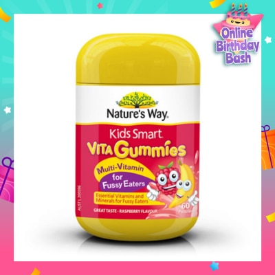 NATURES WAY Kids Smart Vita Gummies Multi-Vitamin Fussy Eaters 60S