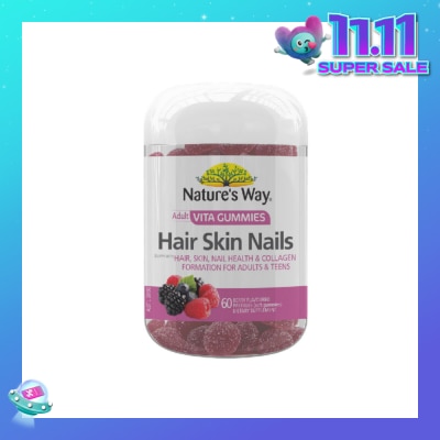 NATURES WAY Adult Vita Gummies Hair Skin Nails 60S (Expiry: Aug`2026)
