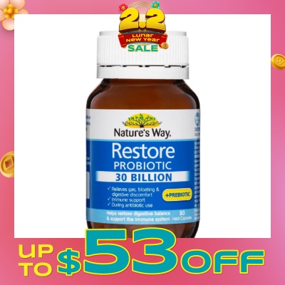 NATURES WAY Restore Probiotic 30 Billion 30S