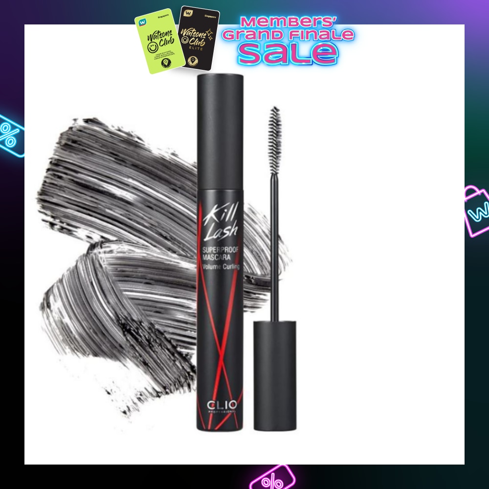 CLIO Kill Lash Superproof Mascara Black 002 Volume Curling 1s