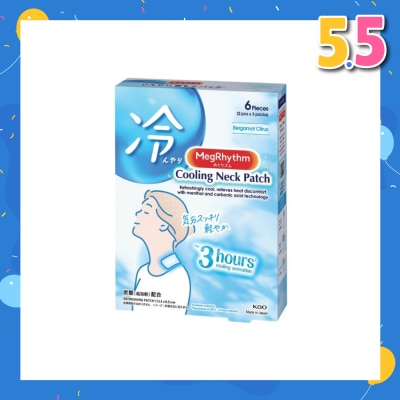 MEGRHYTHM Cooling Neck Patch (Refreshingly Cool & Relieves Heat Discomfort) 6s