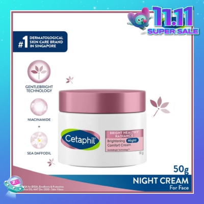CETAPHIL Bright Healthy Radiance Night Cream (Brighten and Even Skin Tone) 50g