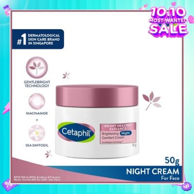 CETAPHIL Bright Healthy Radiance Night Cream (Brighten and Even Skin Tone) 50g