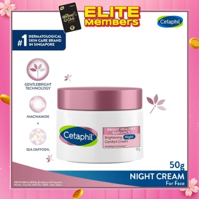 CETAPHIL Bright Healthy Radiance Night Cream (Brighten and Even Skin Tone) 50g