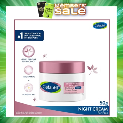 CETAPHIL - Bright Healthy Radiance Night Cream (Brighten and Even Skin Tone) 50g