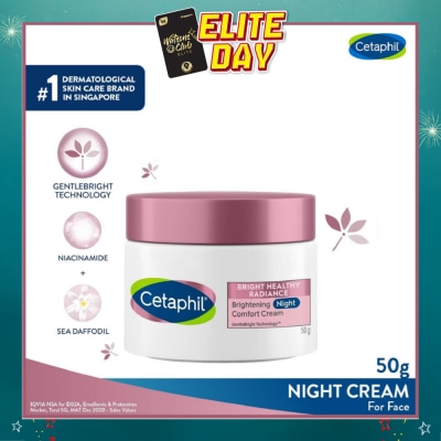CETAPHIL - Bright Healthy Radiance Night Cream (Brighten and Even Skin Tone) 50g