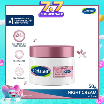 CETAPHIL - Bright Healthy Radiance Night Cream (Brighten and Even Skin Tone) 50g