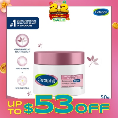 CETAPHIL Bright Healthy Radiance Night Cream (Brighten and Even Skin Tone) 50g