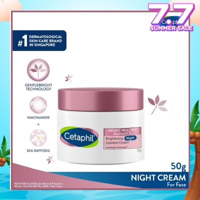 CETAPHIL Bright Healthy Radiance Night Cream (Brighten and Even Skin Tone) 50g