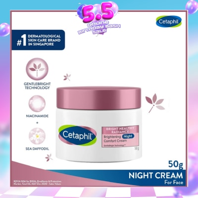 CETAPHIL - Bright Healthy Radiance Night Cream (Brighten and Even Skin Tone) 50g