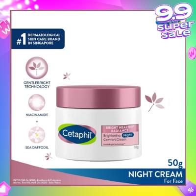 CETAPHIL Bright Healthy Radiance Night Cream (Brighten and Even Skin Tone) 50g
