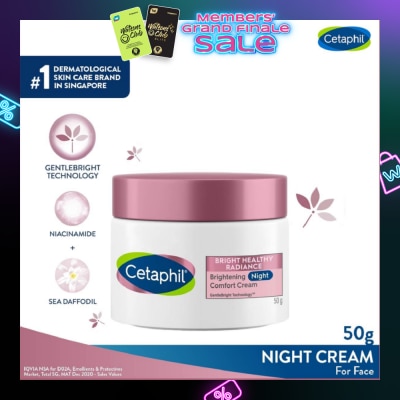 CETAPHIL Bright Healthy Radiance Night Cream (Brighten and Even Skin Tone) 50g