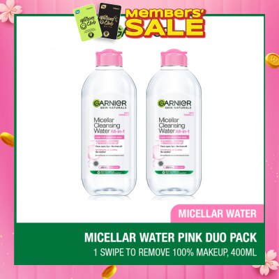 GARNIER All-In-1 Micellar Cleansing Water Twinpack (To Cleanses, Soothes & Removes Make Up) 400ml x 2s