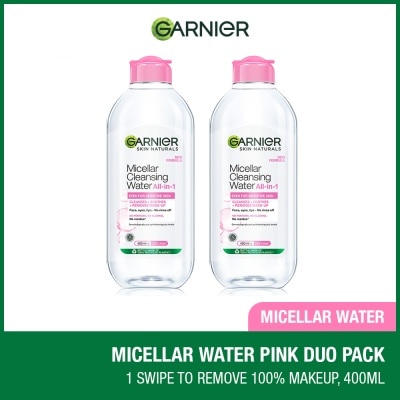 GARNIER All-In-1 Micellar Cleansing Water Twinpack (To Cleanses, Soothes & Removes Make Up) 400ml x 2s