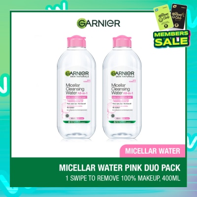 GARNIER All-In-1 Micellar Cleansing Water Twinpack (To Cleanses, Soothes & Removes Make Up) 400ml x 2s
