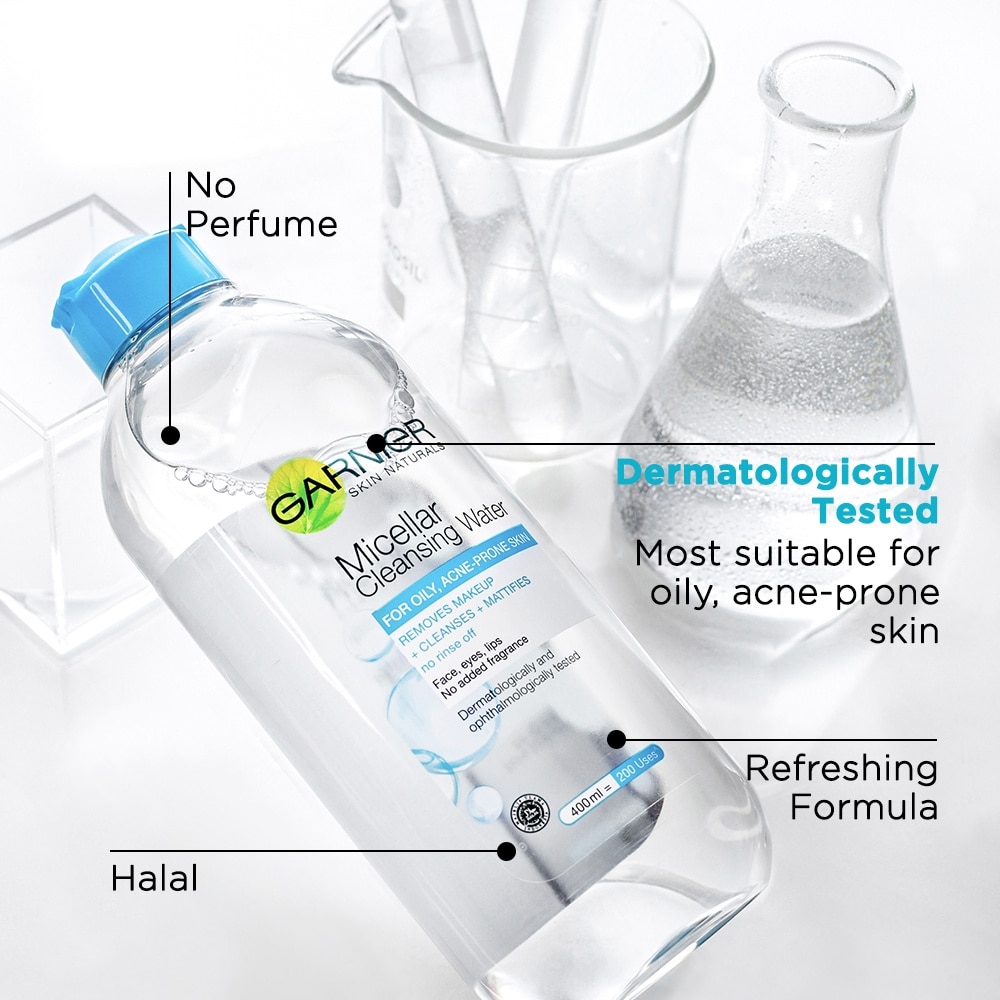 Salicylic BHA Micellar Cleansing Water Twinpack (To Removes Make-Up, Cleanses, Anti-Acne & Brightens) 400ml x 2s