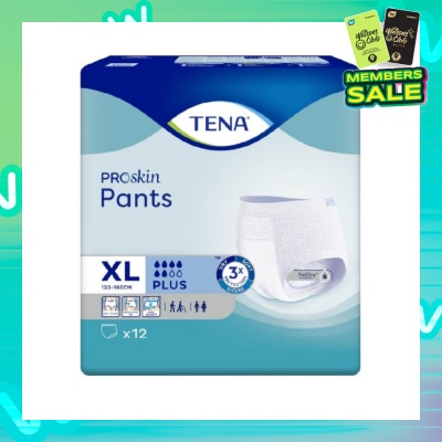 TENA PROskin Pants Plus Adult Diaper Size XL (Hip Size: 120cm - 160cm) 12s