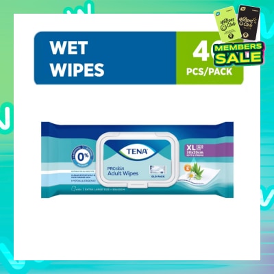 TENA Adult Soft & Strong Wet Wipes XL 30x20cm 40s