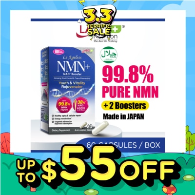 LABO NUTRITION Le Ageless NMN+ NAD+ Booster Dietary Supplement Acid-Resistant Capsule 60s