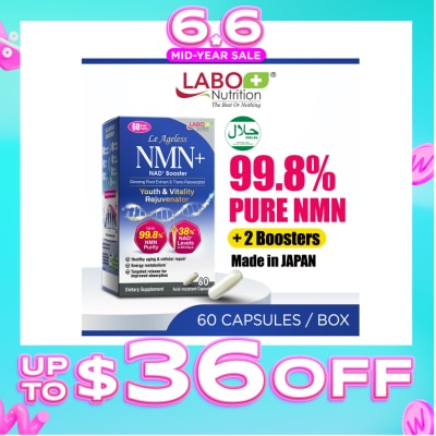 LABO NUTRITION - Le Ageless NMN+ NAD+ Booster Dietary Supplement Acid-Resistant Capsule 60s