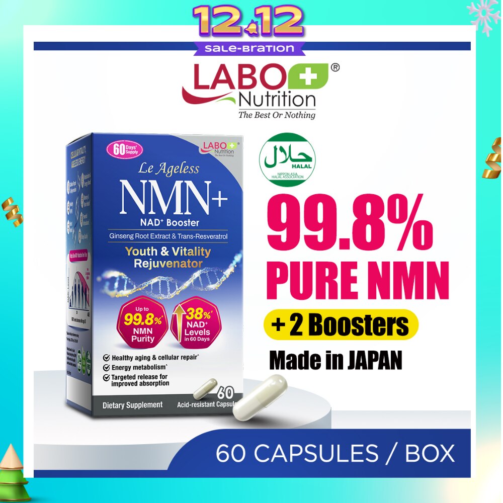 Le Ageless NMN+ NAD+ Booster Dietary Supplement Acid-Resistant Capsule 60s