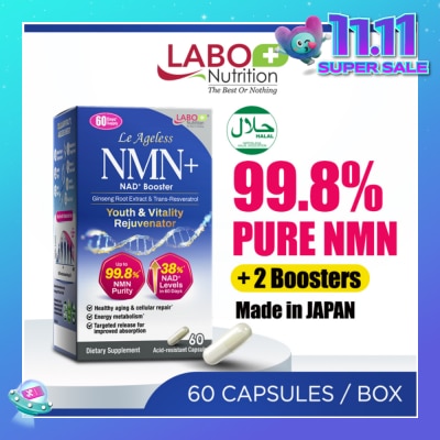 LABO NUTRITION Le Ageless NMN+ NAD+ Booster Dietary Supplement Acid-Resistant Capsule 60s