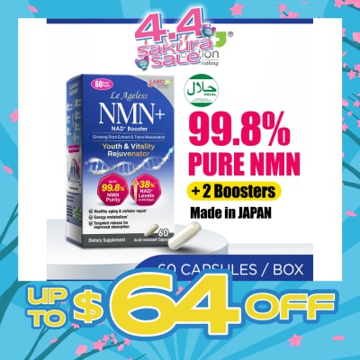 LABO NUTRITION - Le Ageless NMN+ NAD+ Booster Dietary Supplement Acid-Resistant Capsule 60s