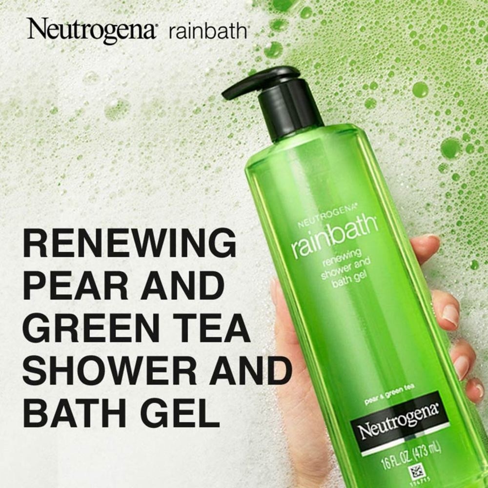 Rainbath Renewing Shower And Bath Gel Pear And Green Tea For Spa-Like Indulgence 473ml