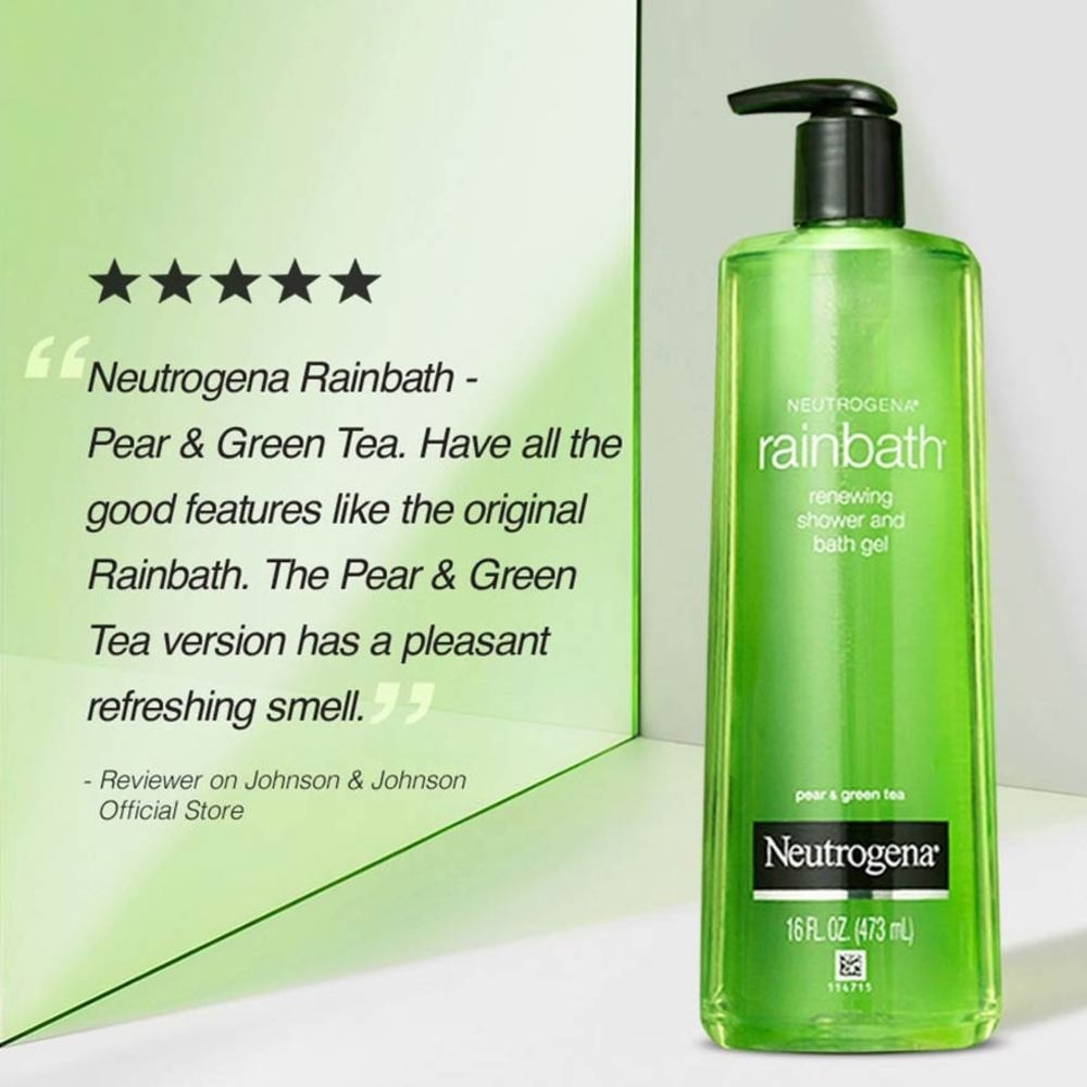 Rainbath Renewing Shower And Bath Gel Pear And Green Tea For Spa-Like Indulgence 473ml