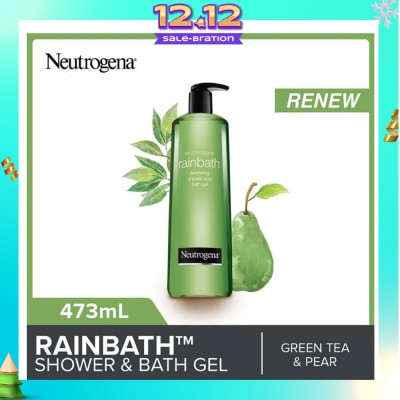 NEUTROGENA Rainbath Renewing Shower And Bath Gel Pear And Green Tea For Spa-Like Indulgence 473ml