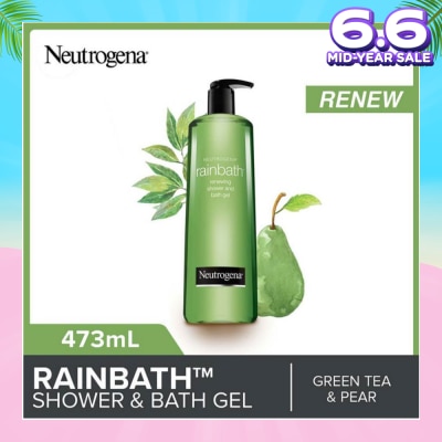 NEUTROGENA Rainbath Renewing Shower And Bath Gel Pear And Green Tea For Spa-Like Indulgence 473ml