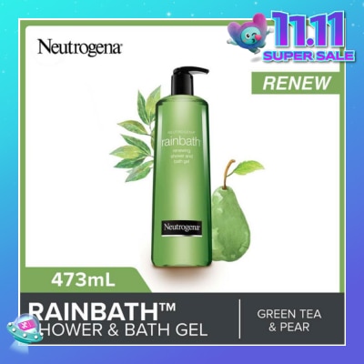 NEUTROGENA Rainbath Renewing Shower And Bath Gel Pear And Green Tea For Spa-Like Indulgence 473ml