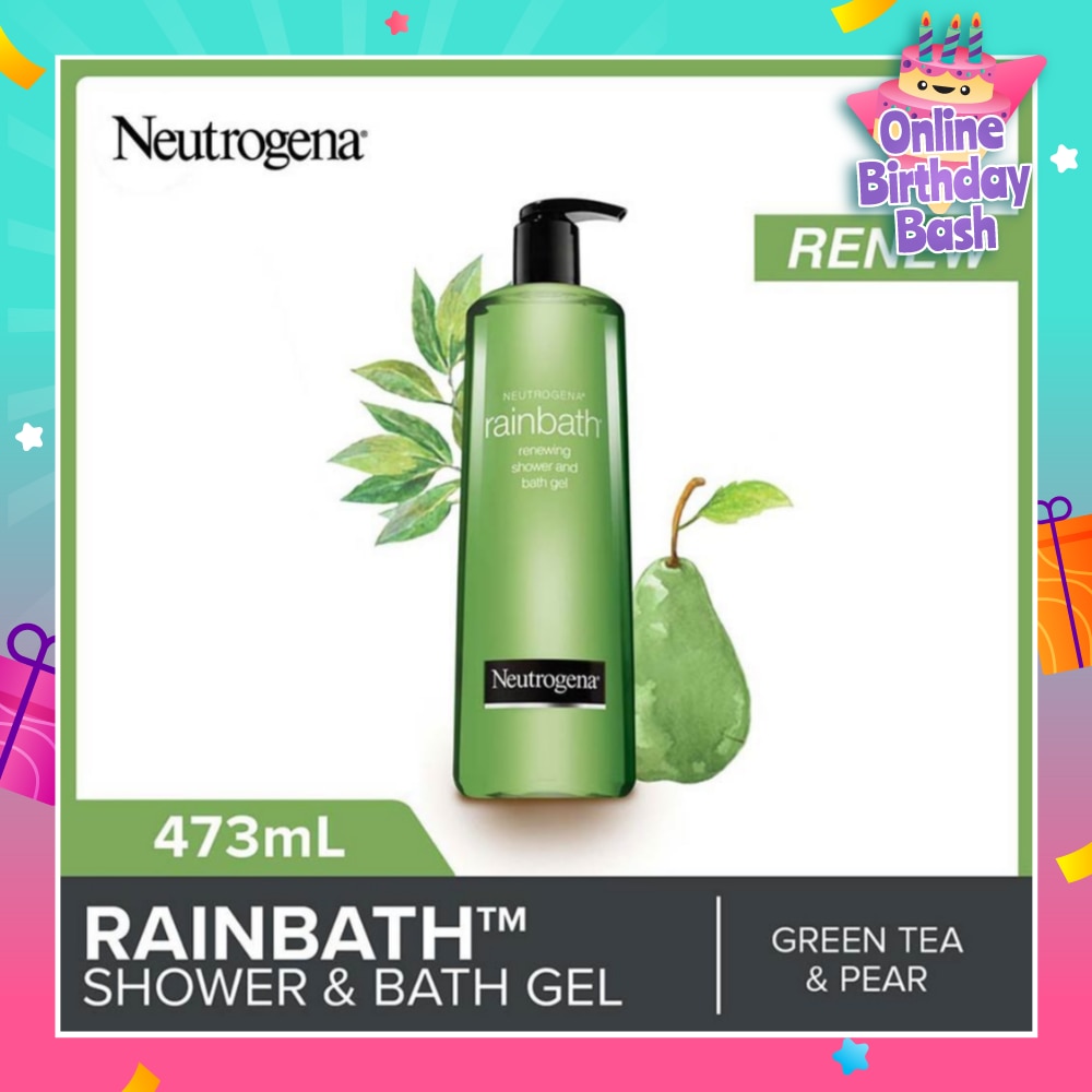 Rainbath Renewing Shower And Bath Gel Pear And Green Tea For Spa-Like Indulgence 473ml