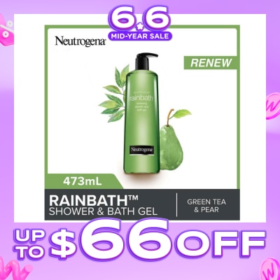 NEUTROGENA - Rainbath Renewing Shower And Bath Gel Pear And Green Tea For Spa-Like Indulgence 473ml