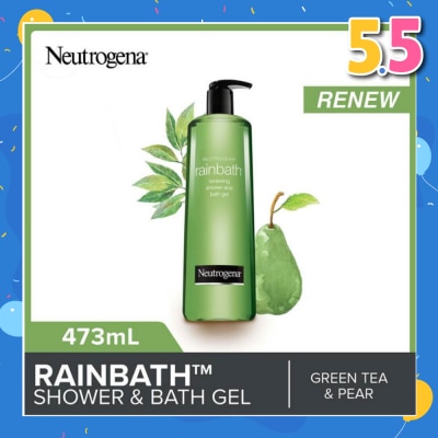 NEUTROGENA Rainbath Renewing Shower And Bath Gel Pear And Green Tea For Spa-Like Indulgence 473ml