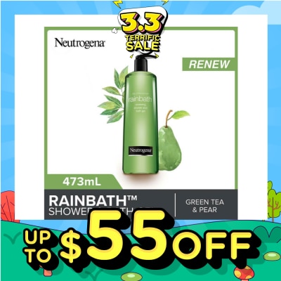 NEUTROGENA Rainbath Renewing Shower And Bath Gel Pear And Green Tea For Spa-Like Indulgence 473ml