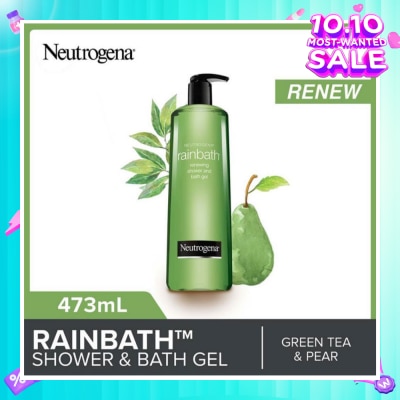 NEUTROGENA Rainbath Renewing Shower And Bath Gel Pear And Green Tea For Spa-Like Indulgence 473ml