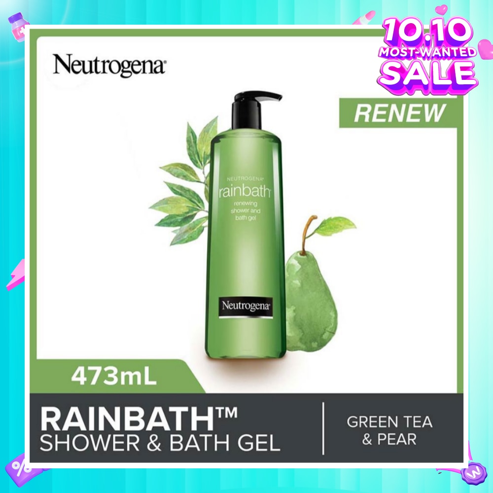 Rainbath Renewing Shower And Bath Gel Pear And Green Tea For Spa-Like Indulgence 473ml