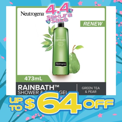 NEUTROGENA - Rainbath Renewing Shower And Bath Gel Pear And Green Tea For Spa-Like Indulgence 473ml