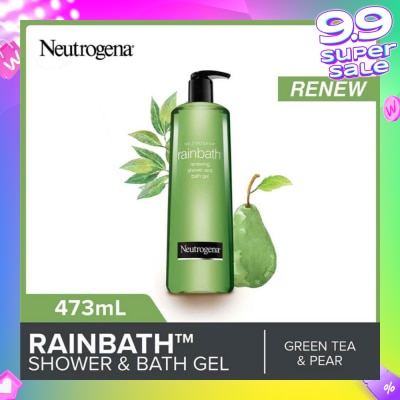 NEUTROGENA Rainbath Renewing Shower And Bath Gel Pear And Green Tea For Spa-Like Indulgence 473ml