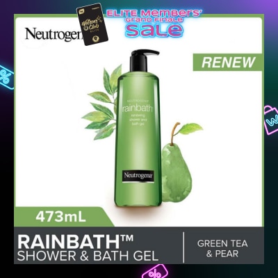 NEUTROGENA Rainbath Renewing Shower And Bath Gel Pear And Green Tea For Spa-Like Indulgence 473ml