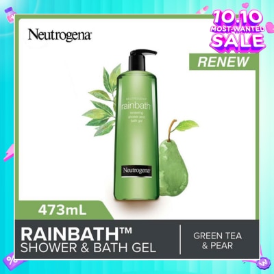 NEUTROGENA Rainbath Renewing Shower And Bath Gel Pear And Green Tea For Spa-Like Indulgence 473ml