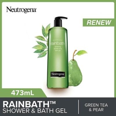 NEUTROGENA Rainbath Renewing Shower And Bath Gel Pear And Green Tea For Spa-Like Indulgence 473ml