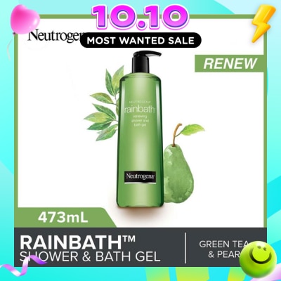 NEUTROGENA Rainbath Renewing Shower And Bath Gel Pear And Green Tea For Spa Like Indulgence 473ml image