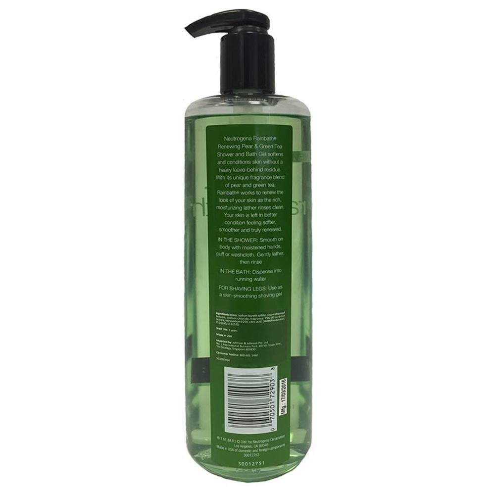 Rainbath Renewing Shower And Bath Gel Pear And Green Tea For Spa-Like Indulgence 473ml