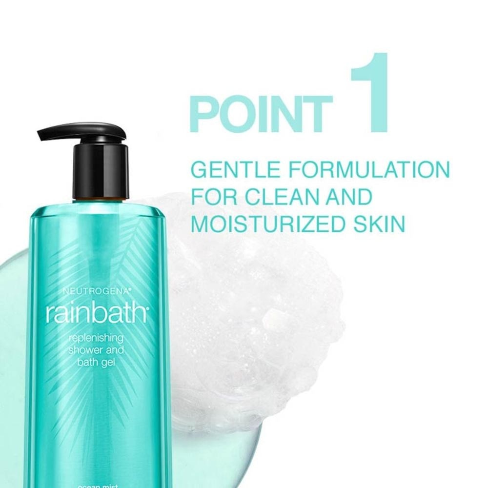 Rainbath Replenishing Shower And Bath Gel Ocean Mist For Spa-Like Indulgence 473ml