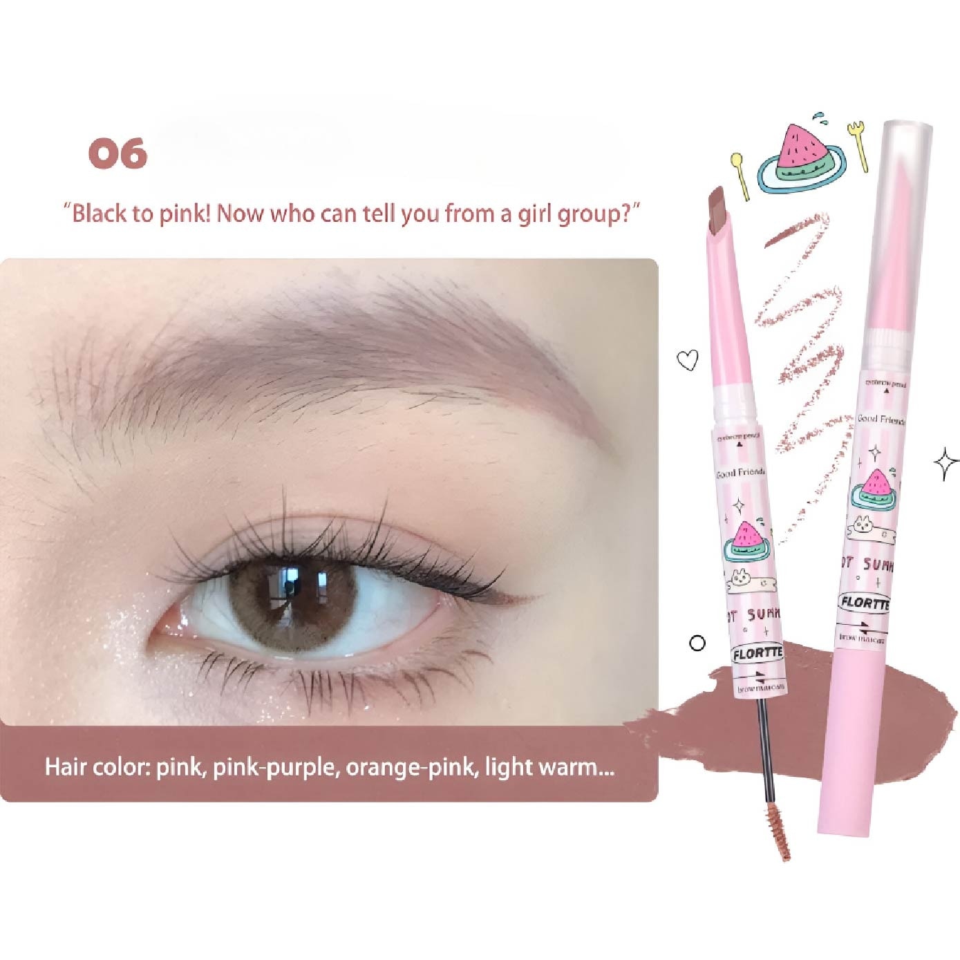 Good Friends Club Rotatable Eyebrow Pencil & Brow Mascara 06 18g