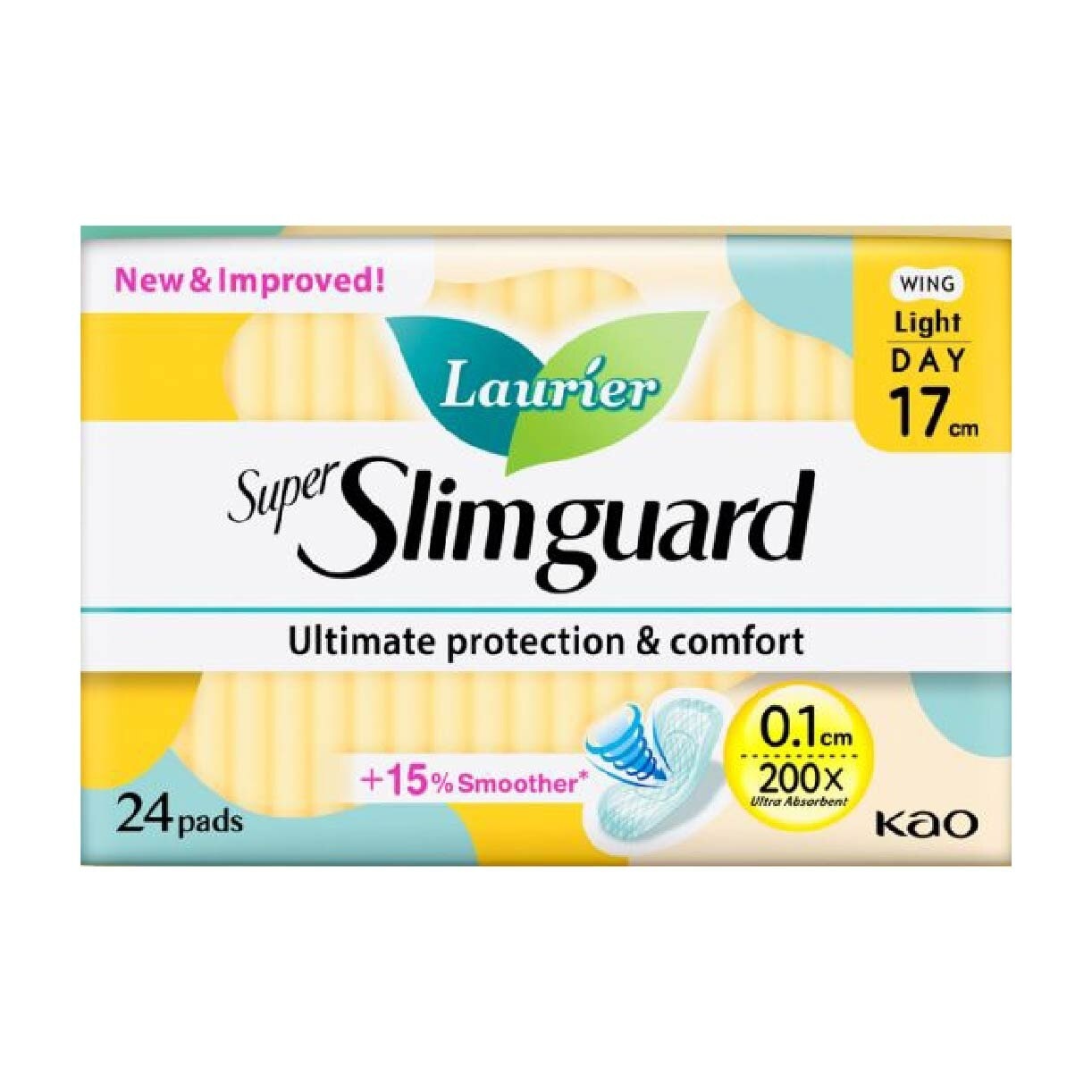 Super Slimguard Day Wing Sanitary Pad Light 17cm 24s